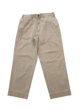 Vintage 90s Polo Sport Ralph Lauren Double Knee Carpenter Pants 35x30 Khaki -